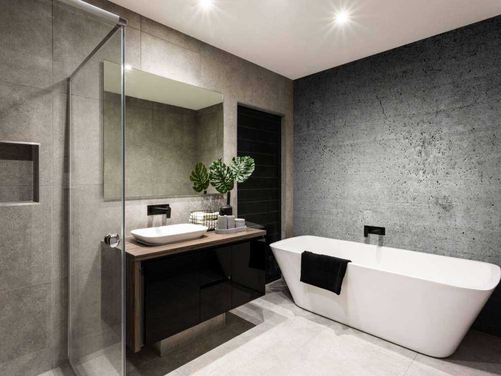 Donker betonnen muur