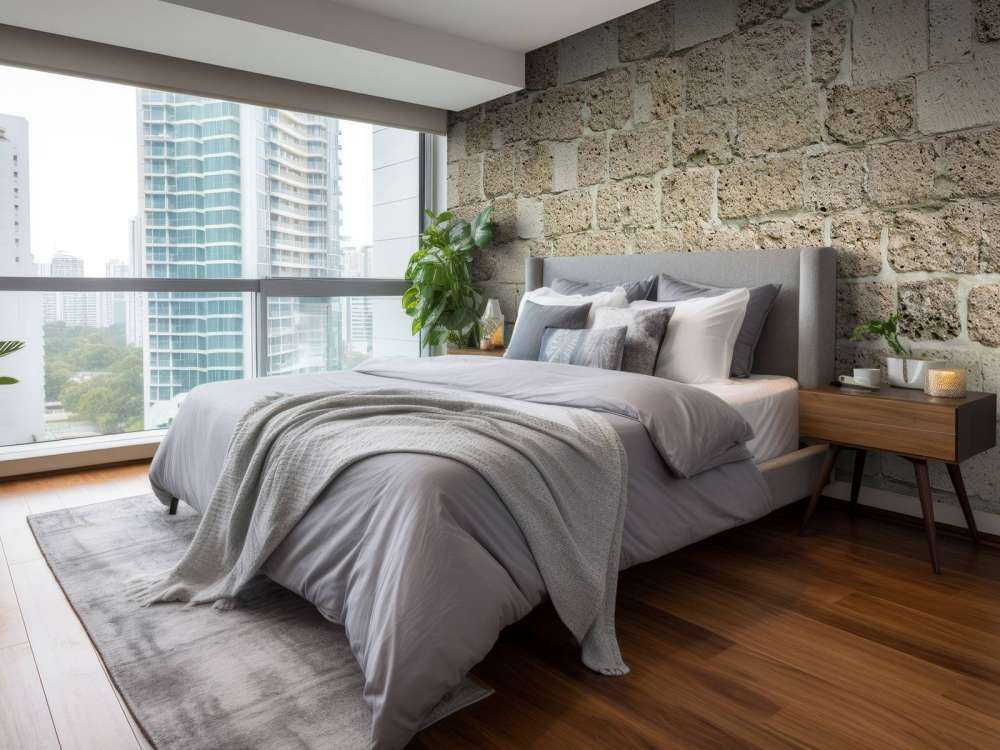 Wall with big bricks