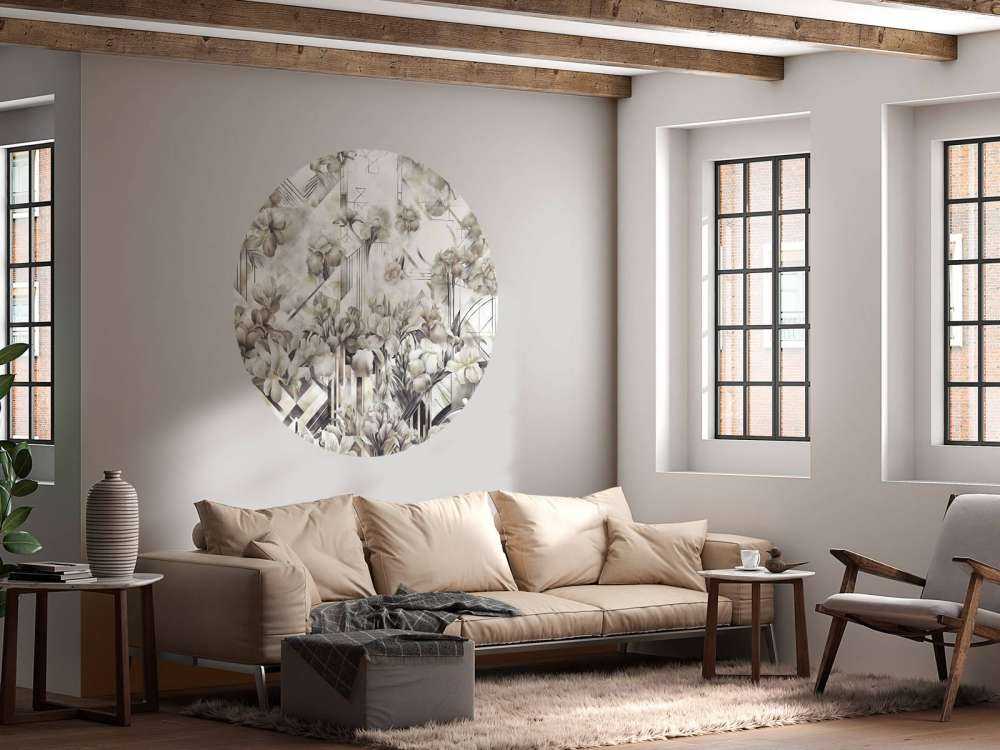 Huge Watercolor Irises Green