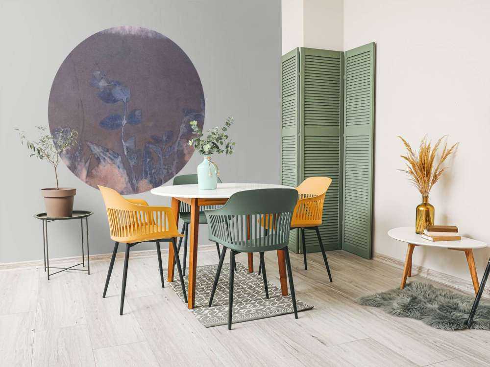 Wild geranium and snowberry - blue