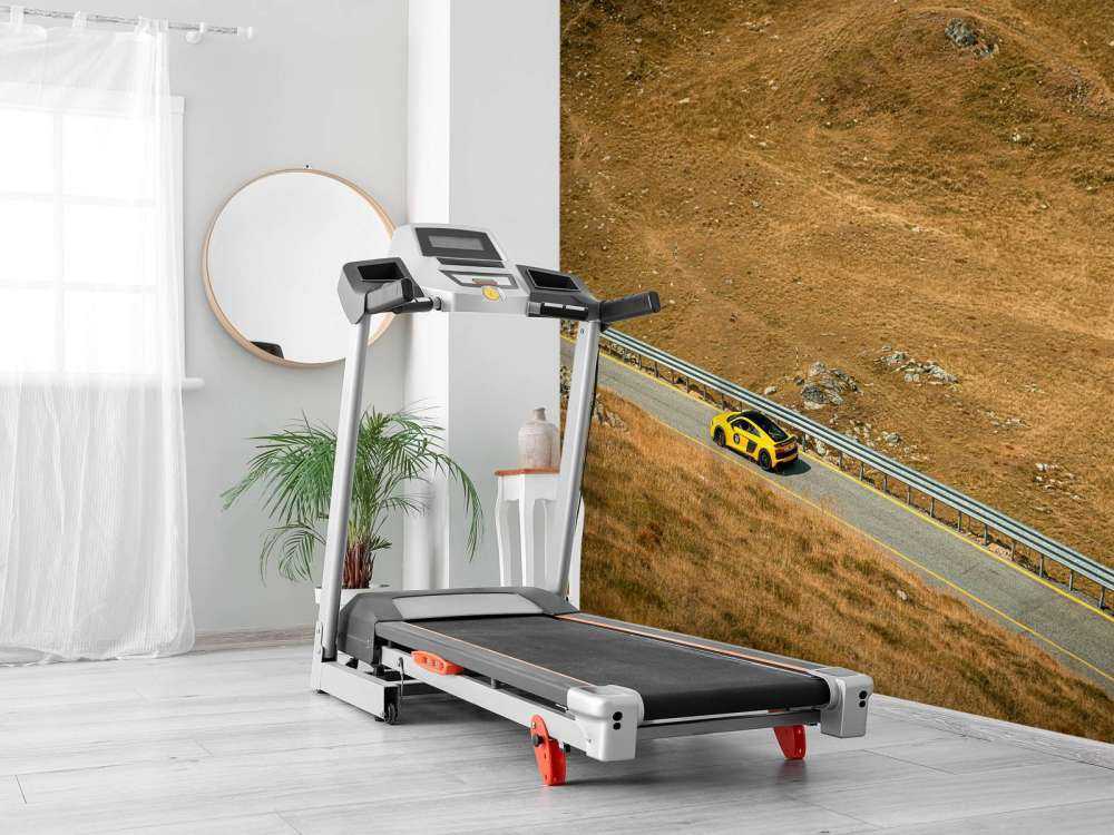 Audi R8 on a lonely mountain road