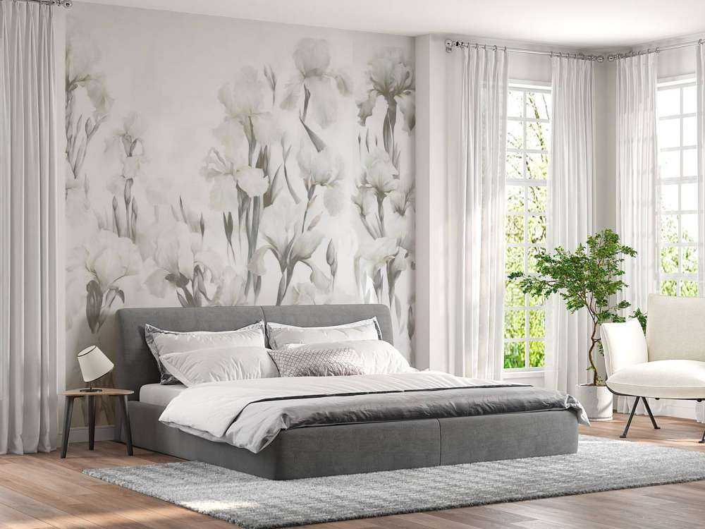 Irises Dance Seamless Warm Beige