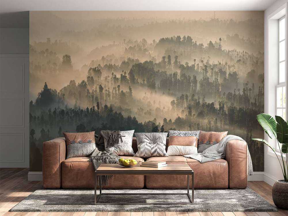 Foggy mountains in Indonesia