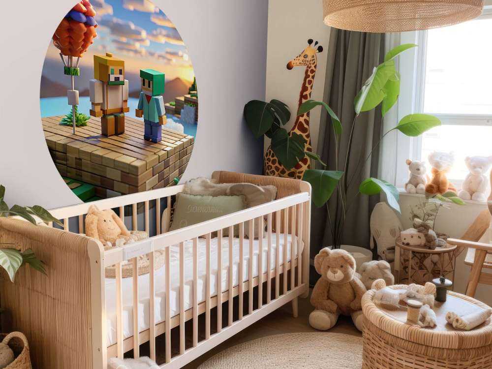 Hot air balloon in the pixel valley