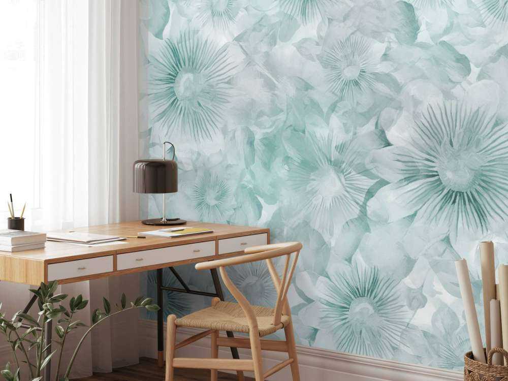 Botanical Watercolor Elegance Icy Mint