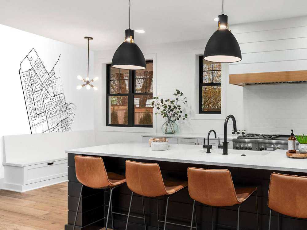 Plattegrond van Zeewolde, wit 