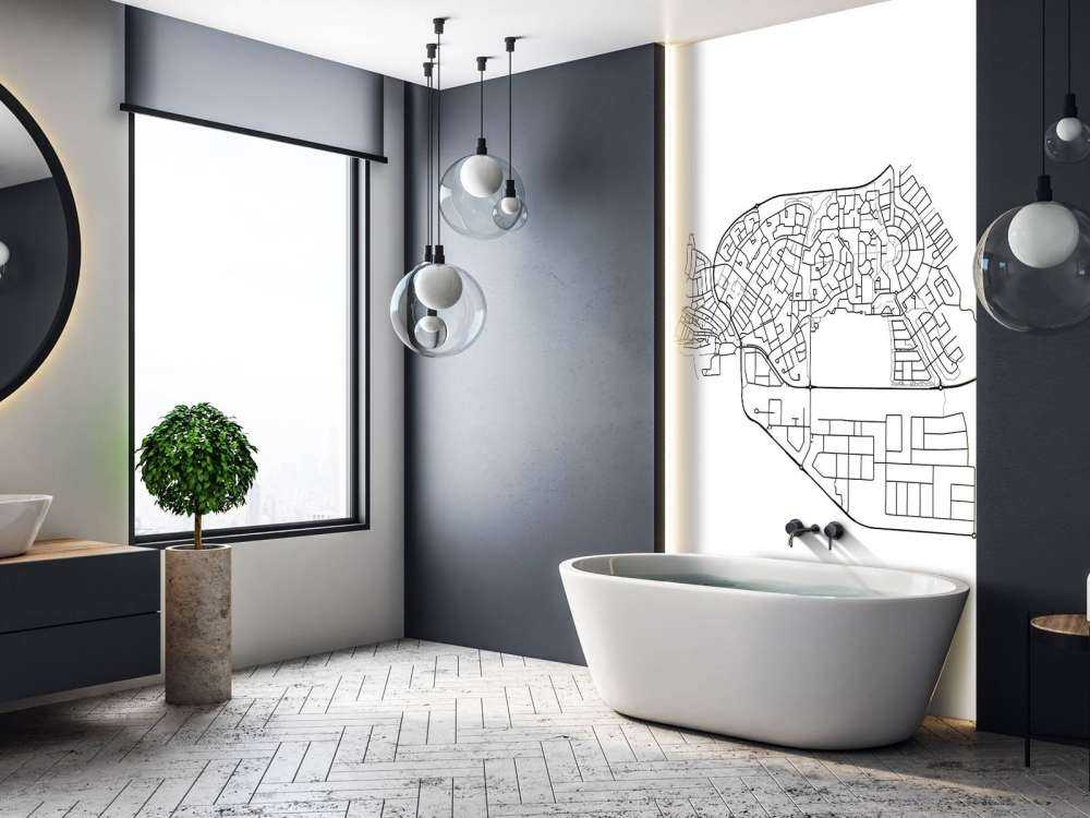 Plattegrond van Urk, wit 