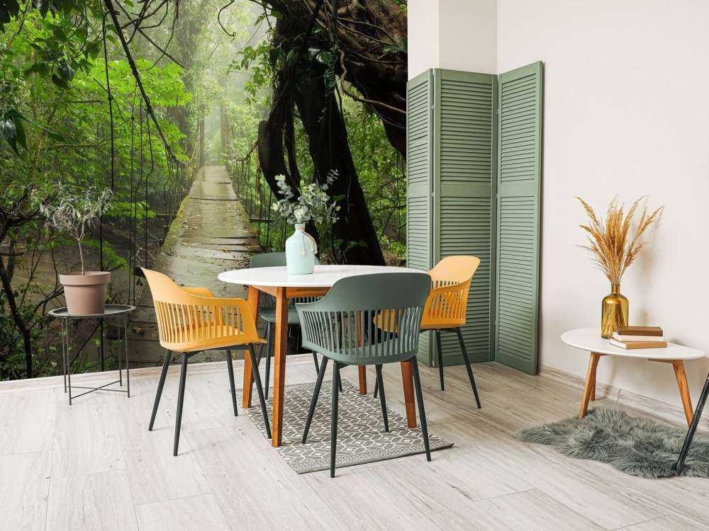 Bridge with wooden planks