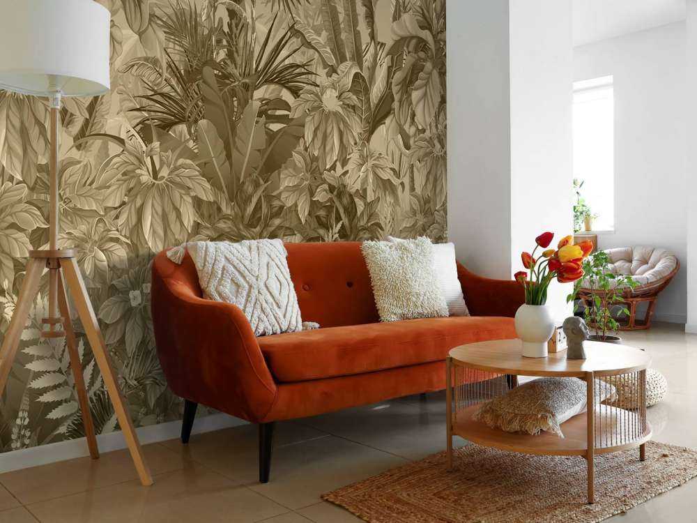 Sepia tropical jungle