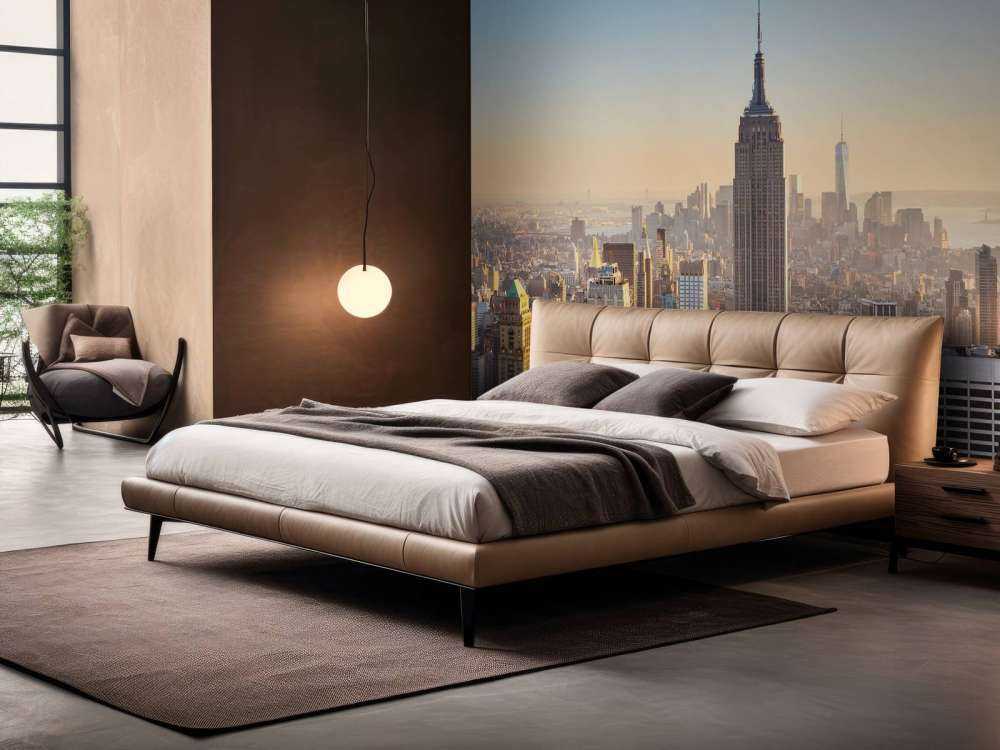 Skyline van New York bij zonsopkomst