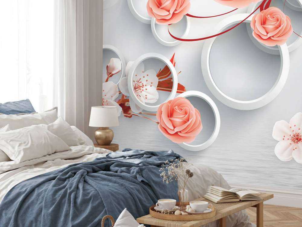 3D circles and flowers