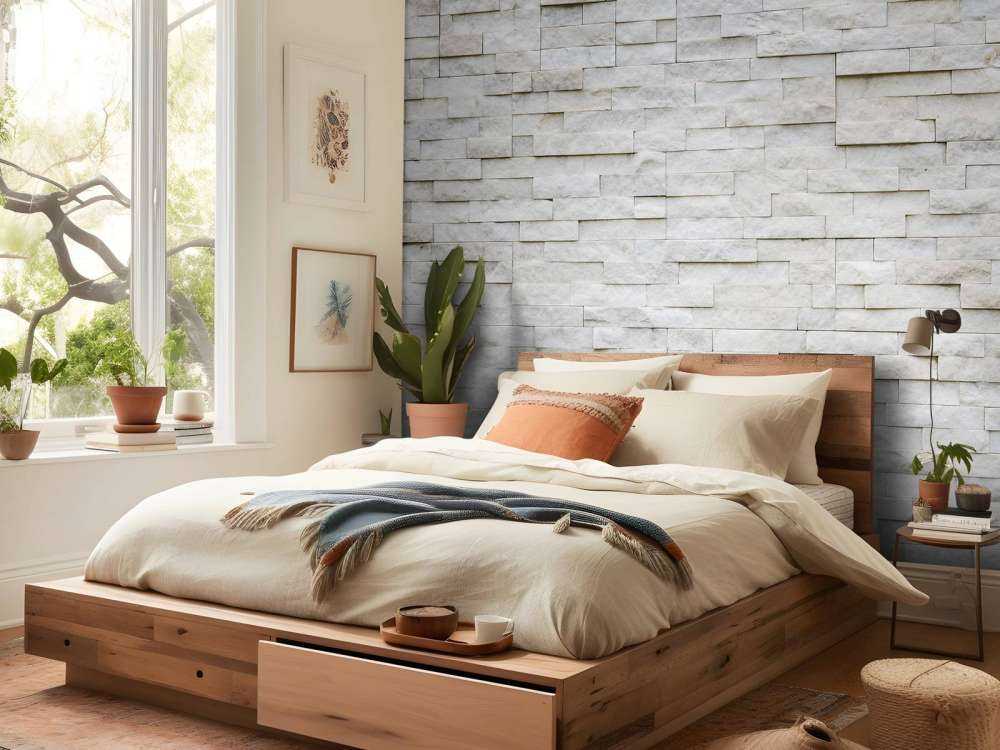 Modern stone wall