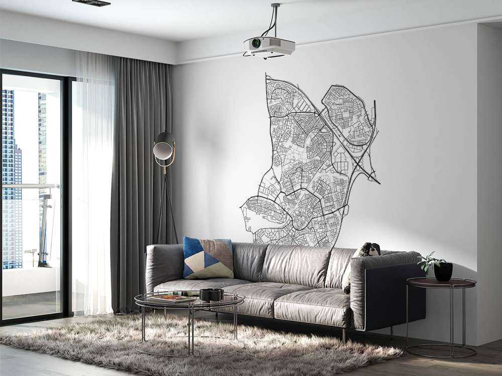 Map of Amersfoort, white