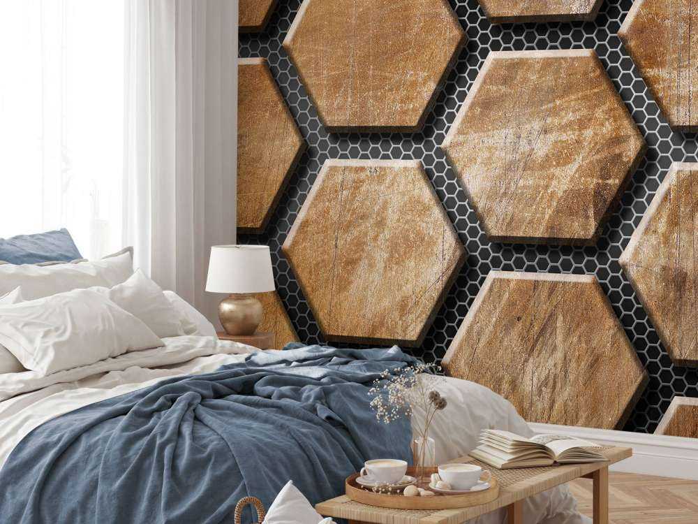 Brown hexagons