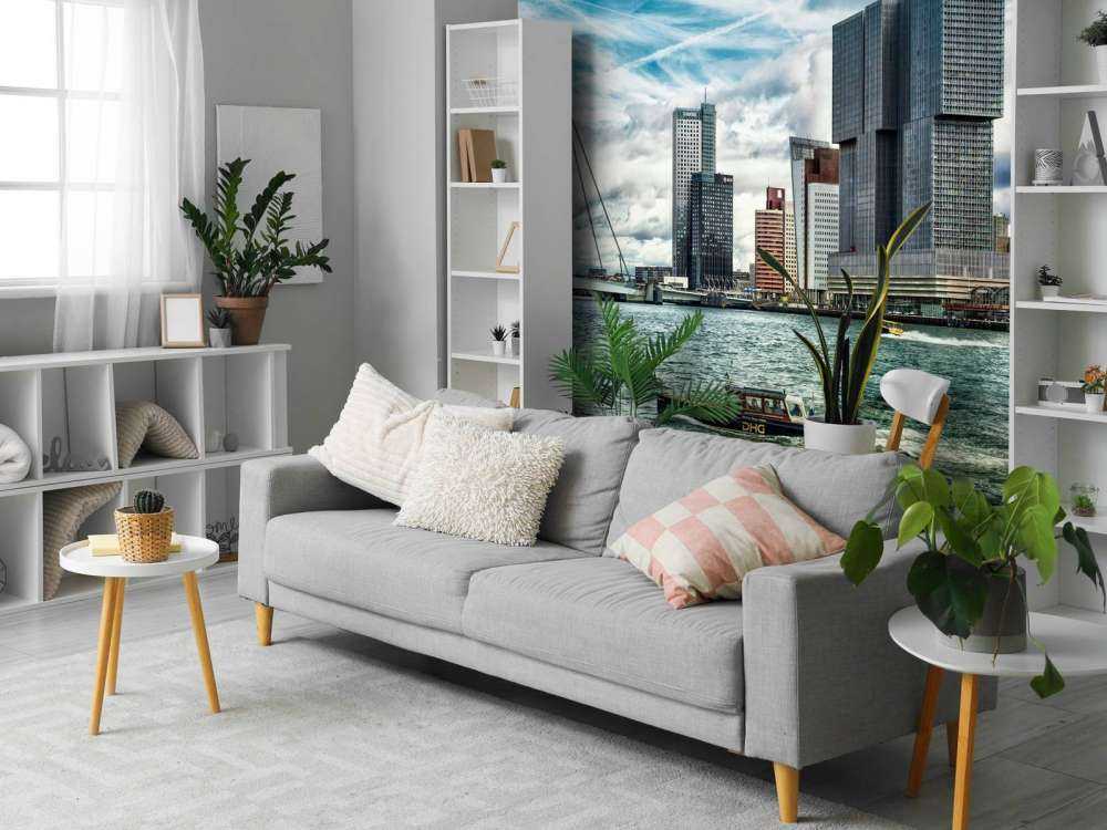 Skyline' Rotterdam with view on the Kop van Zuid in color 