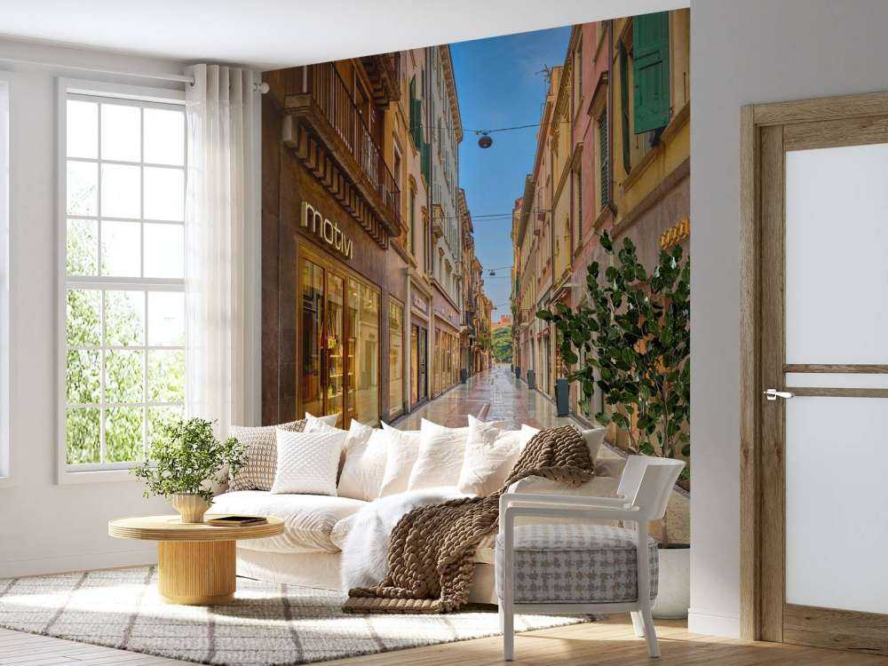 Shopping street early morning