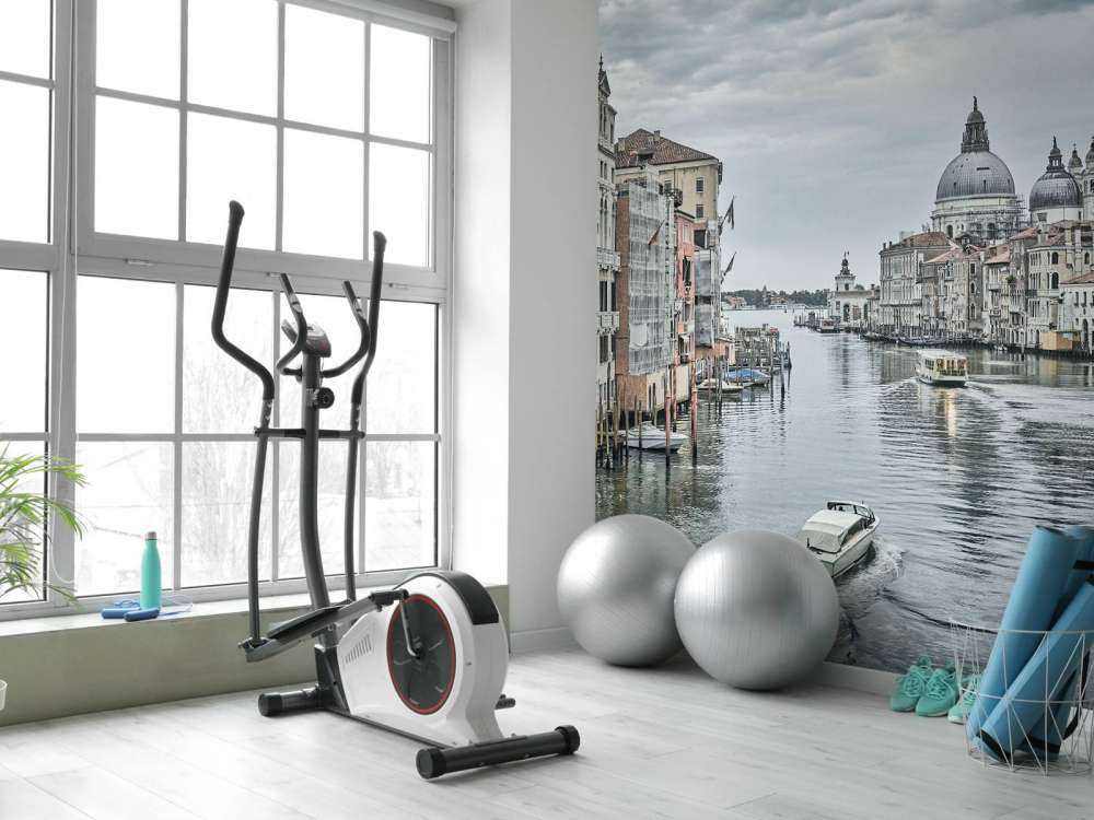 Canal with boats in Venice