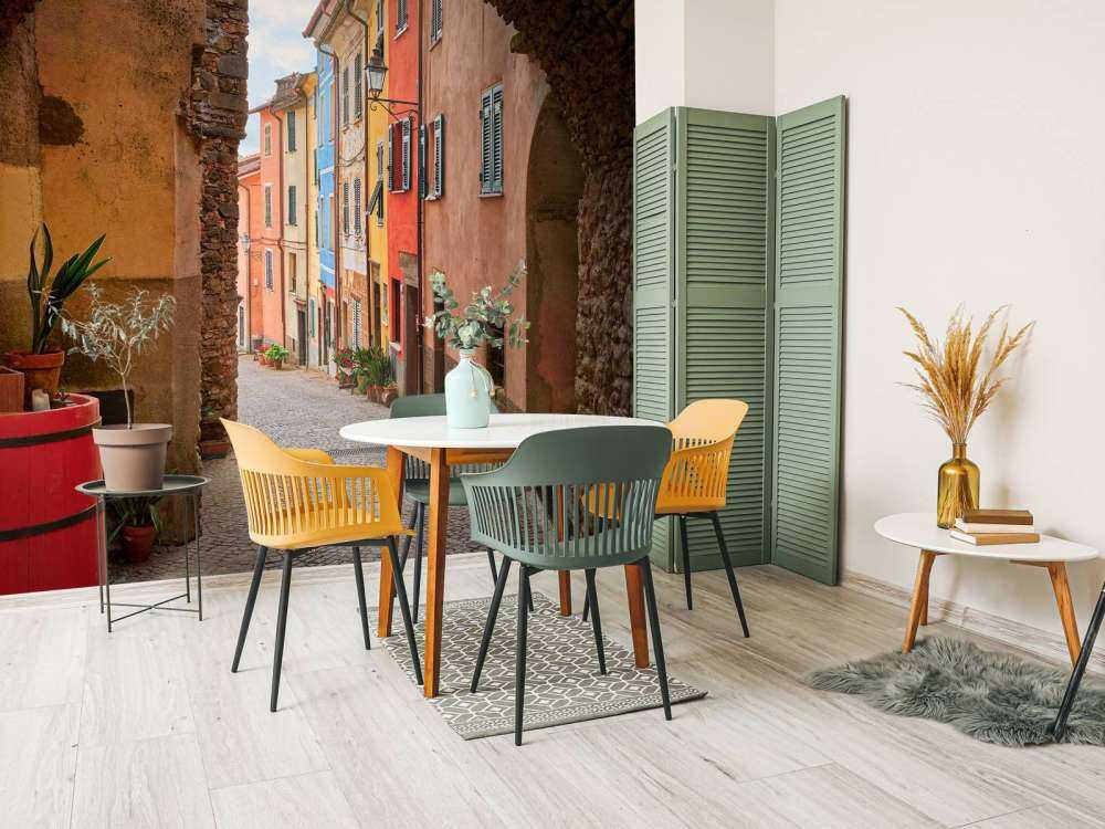 Italian street with arch