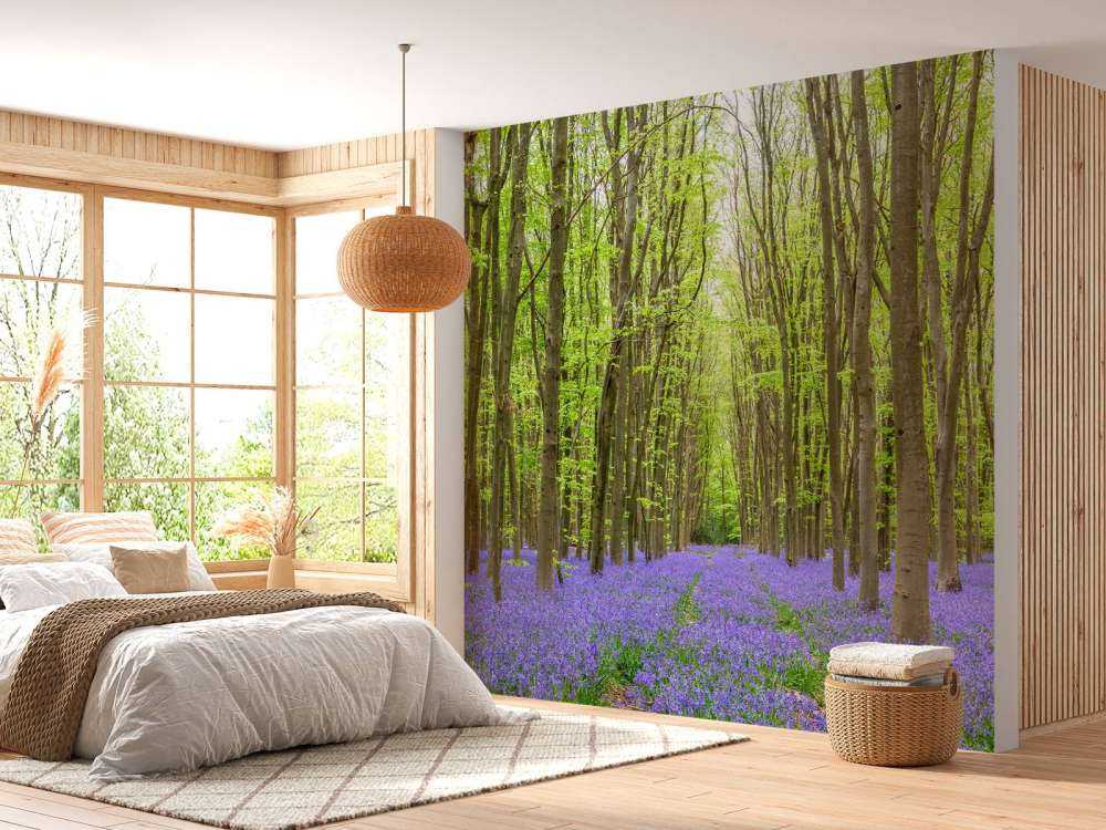 Tire tracks through the forest