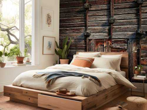 Old wood with beams