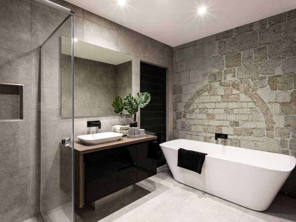 Old stone wall with arch