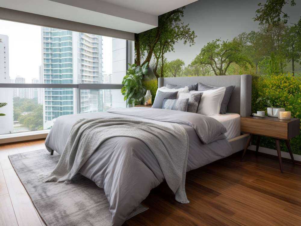 Path through hills with yellow flowers