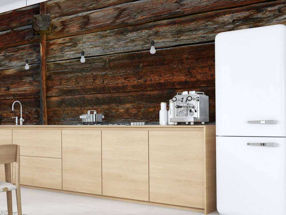 Old wood with support beam