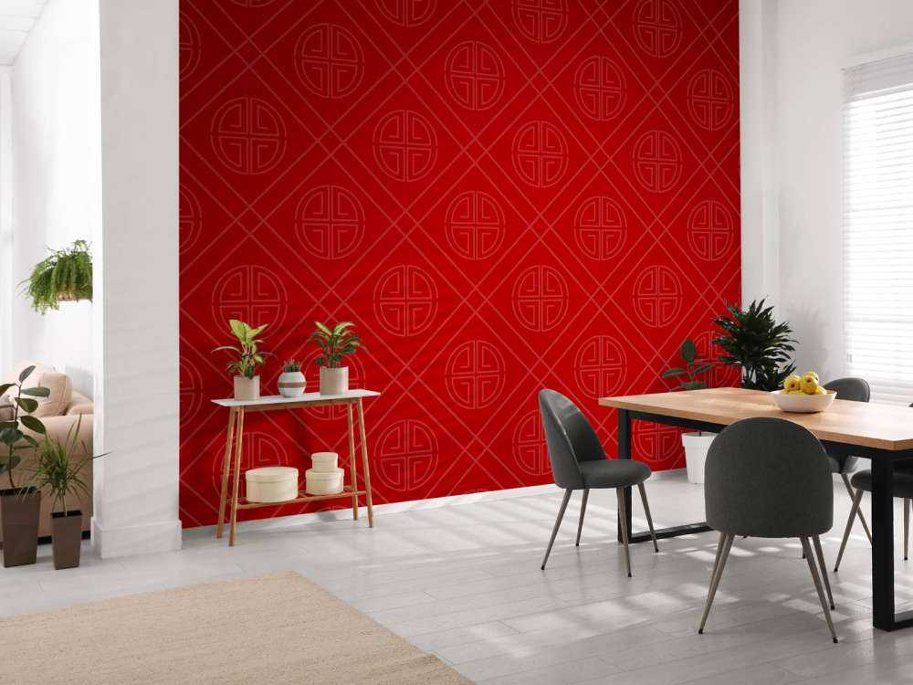 Red Chinese pattern
