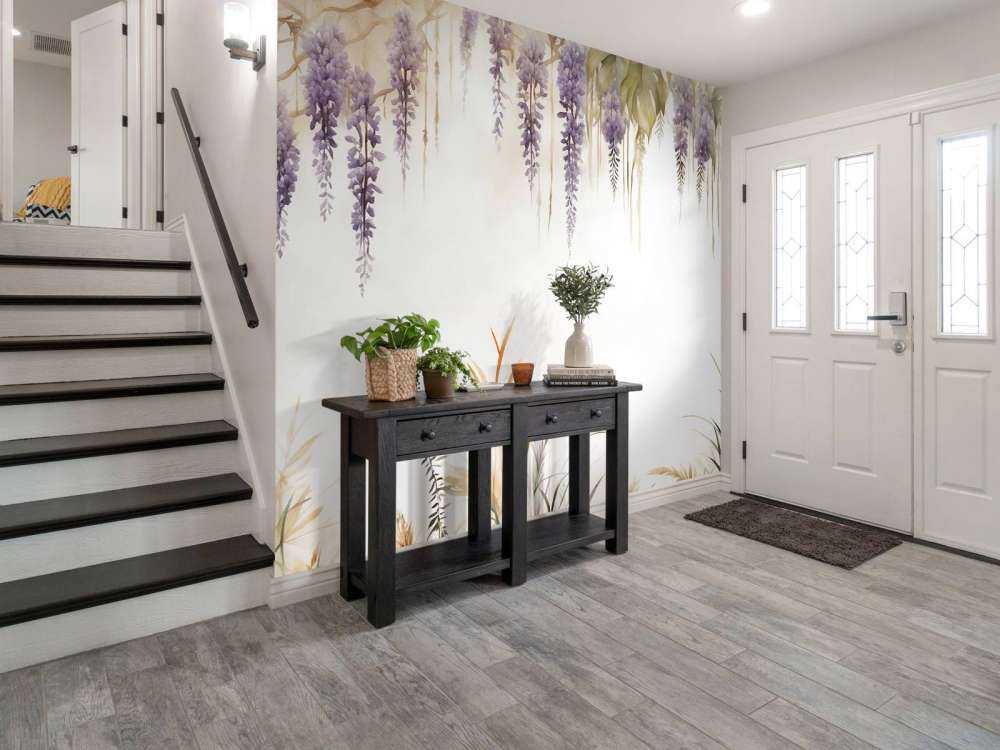 Wisteria and Field Grasses Blue