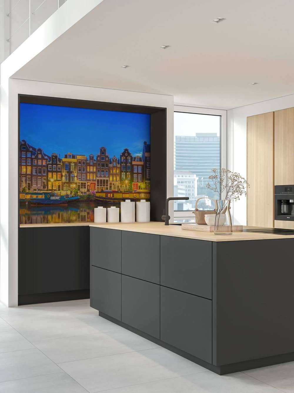 Amsterdam canal at night