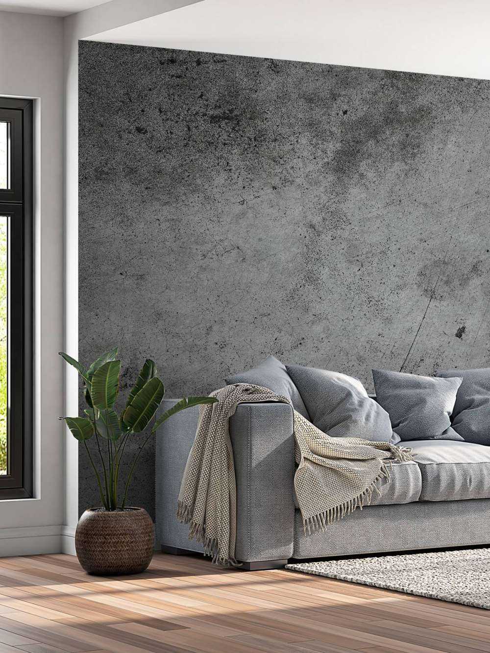 Coarse grey wall