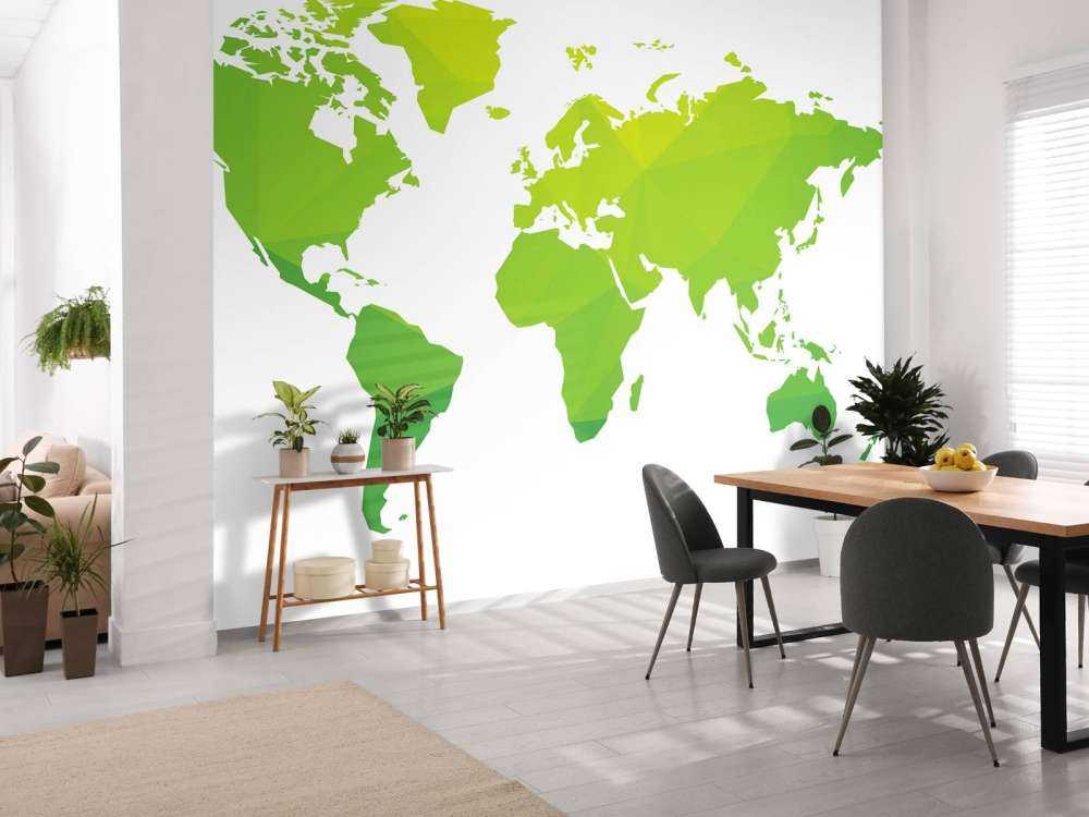 Green world map
