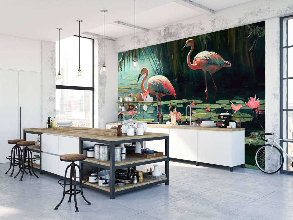 Waterlily Flamingo Oasis