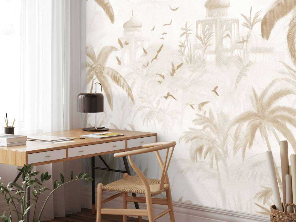 Oriental Garden at Dawn, taupe