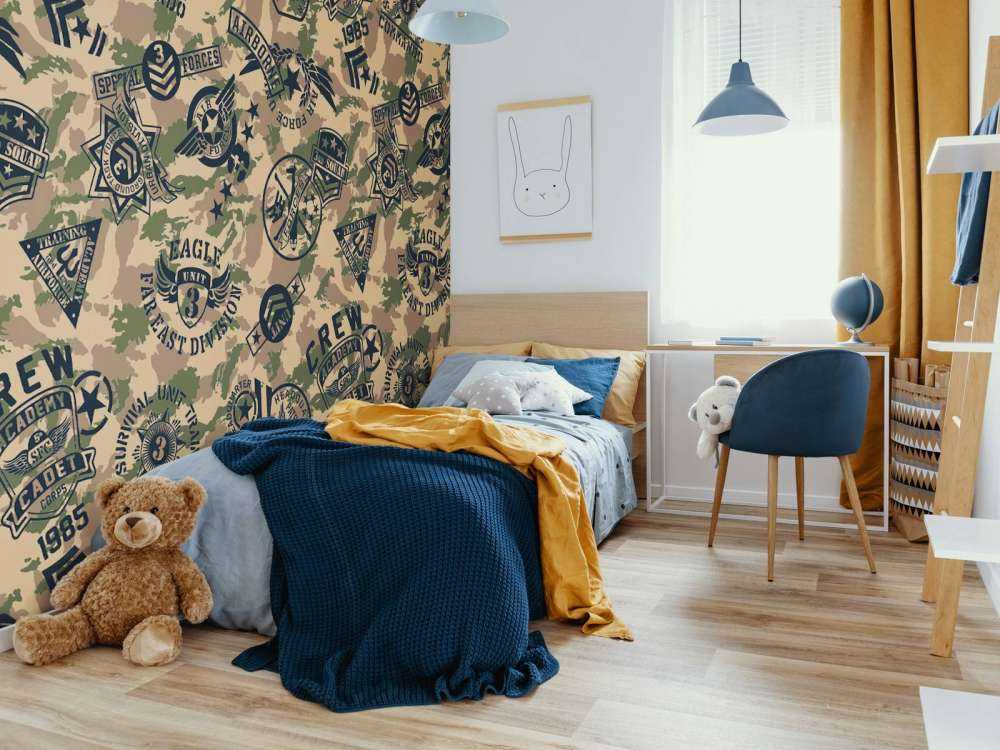 Camouflage with logos 