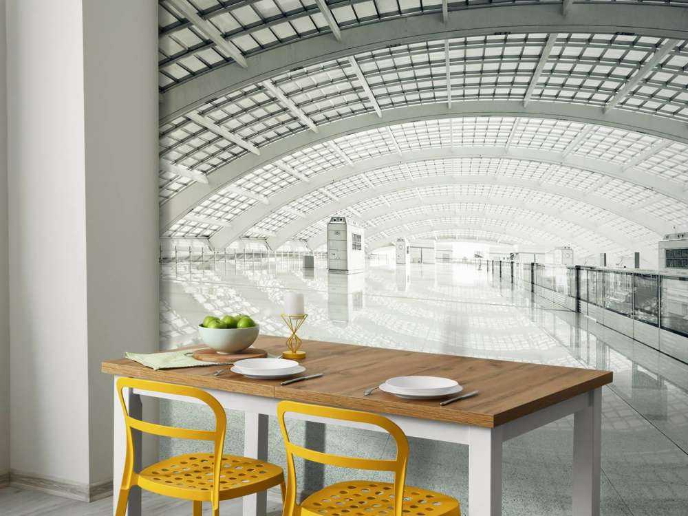 Modern hall with rounding