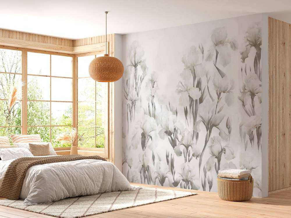 Irises Dance Seamless Warm Beige