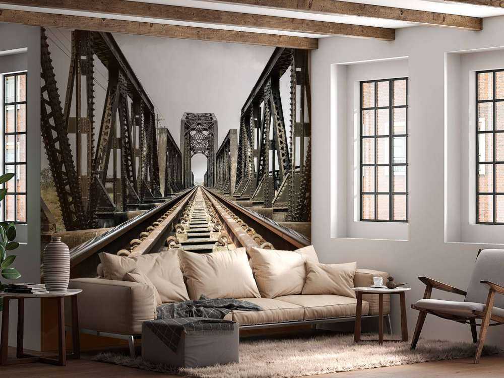 Metal railway bridge