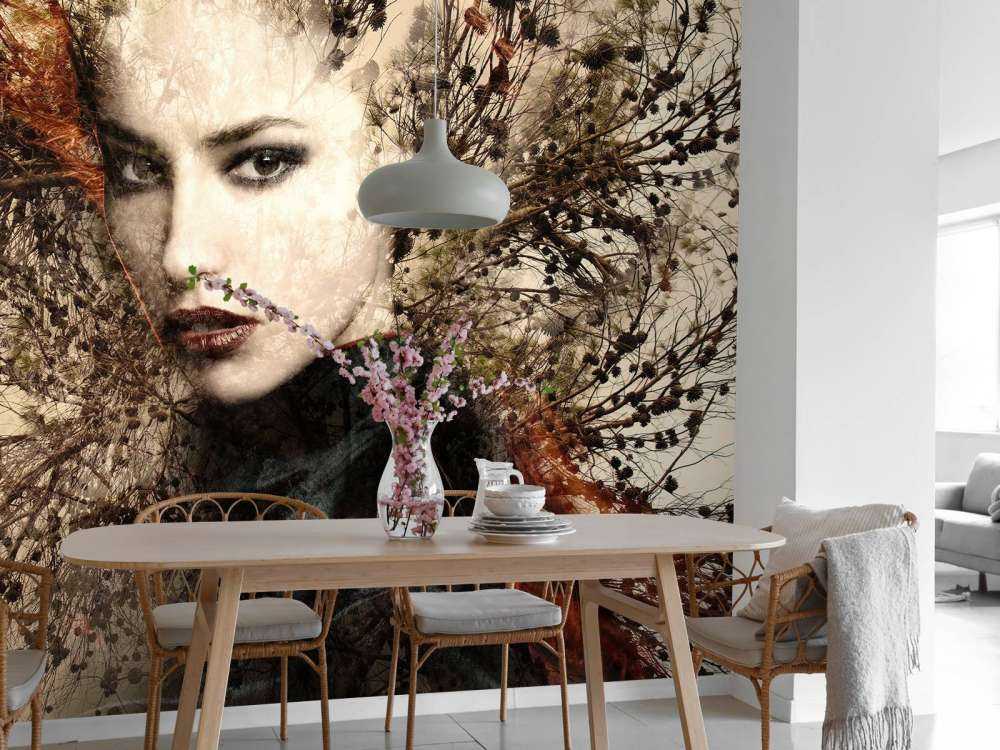 Woman and graceful branches