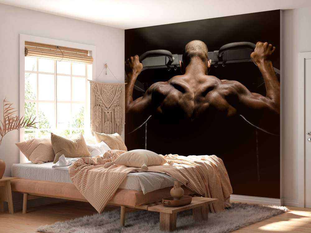 Man with a muscular back