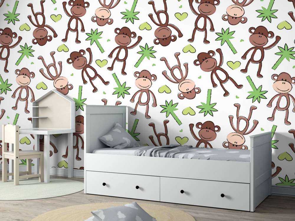 Monkeys and palm trees