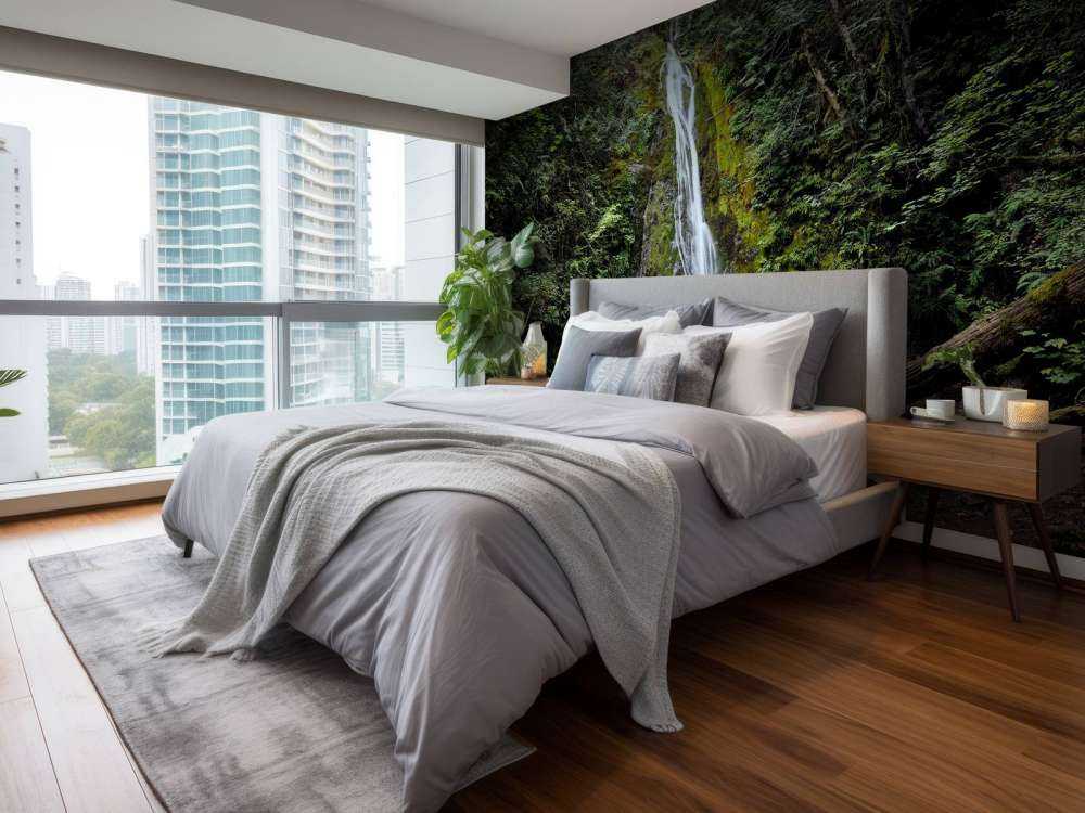 Waterfall in colourful surroundings