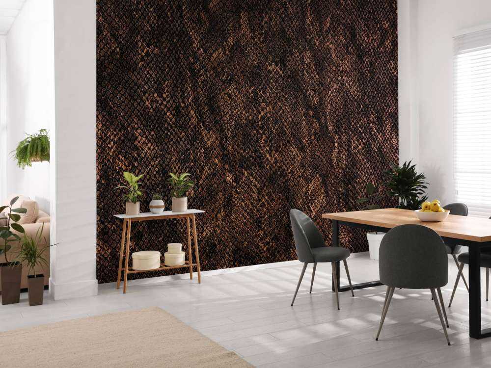 Snake skin with copper colour