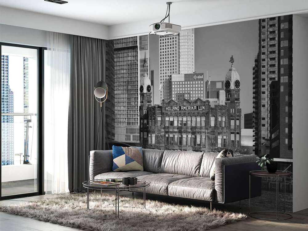 Hotel New York in black and white Rotterdam 