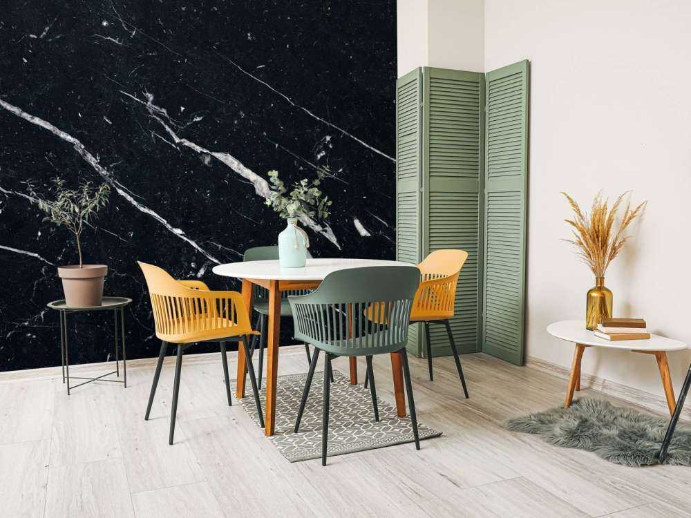 Dark marble with white veins