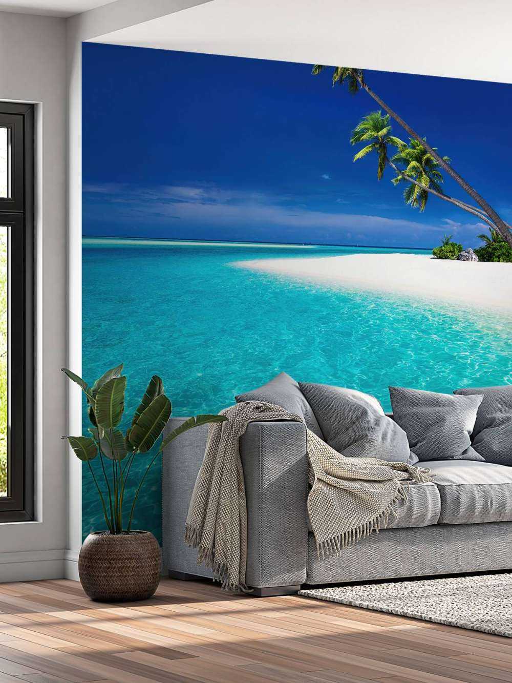 Palm trees in the lagoon