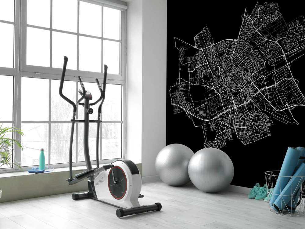 Map of Groningen, black