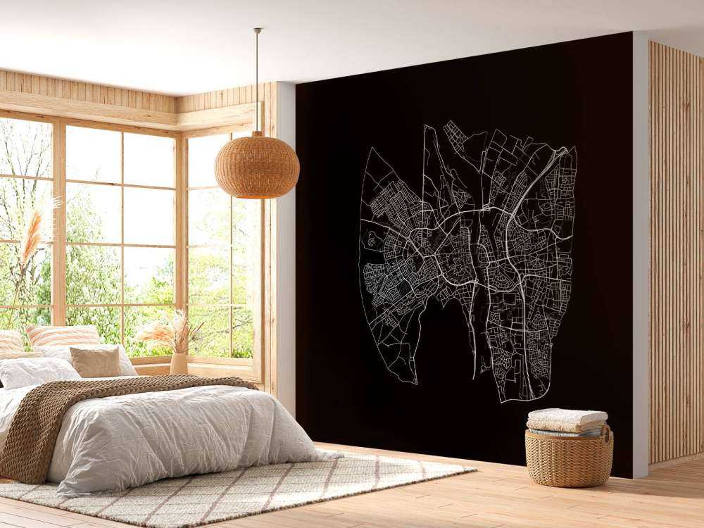 Map of Maastricht, black