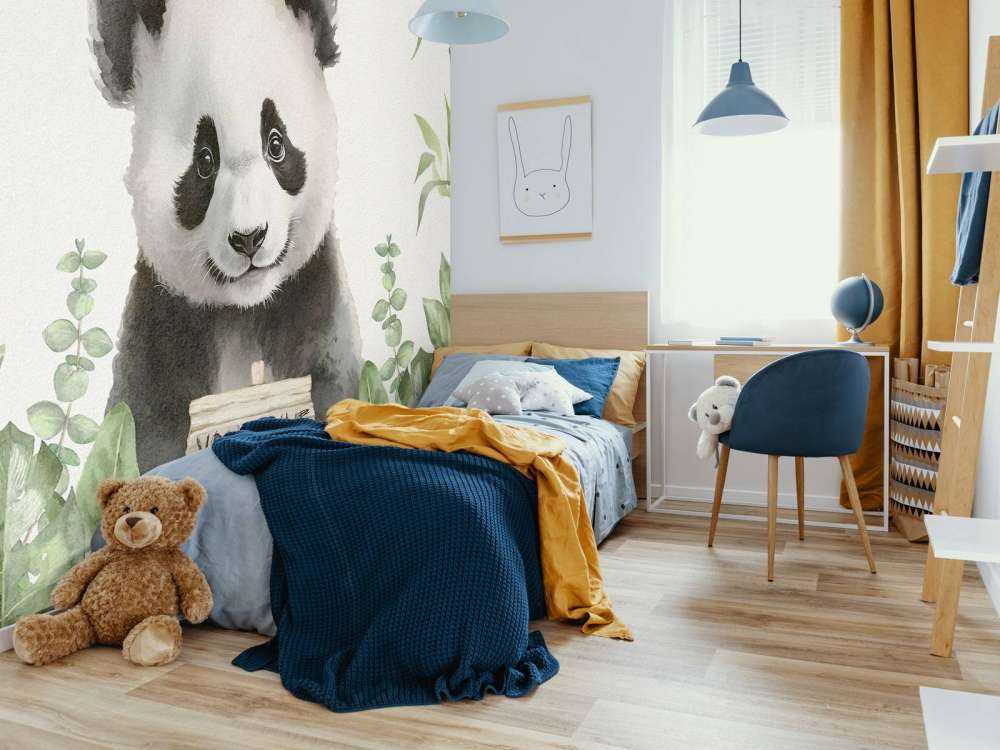 Baby panda in the jungle