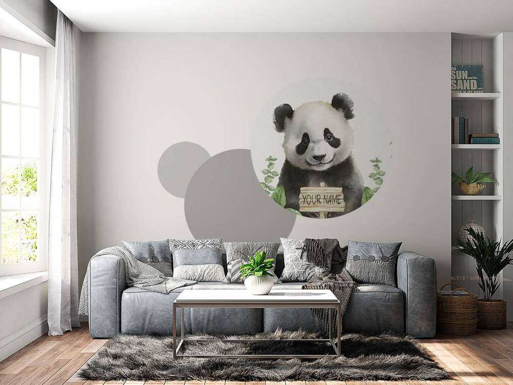 Baby panda in the jungle